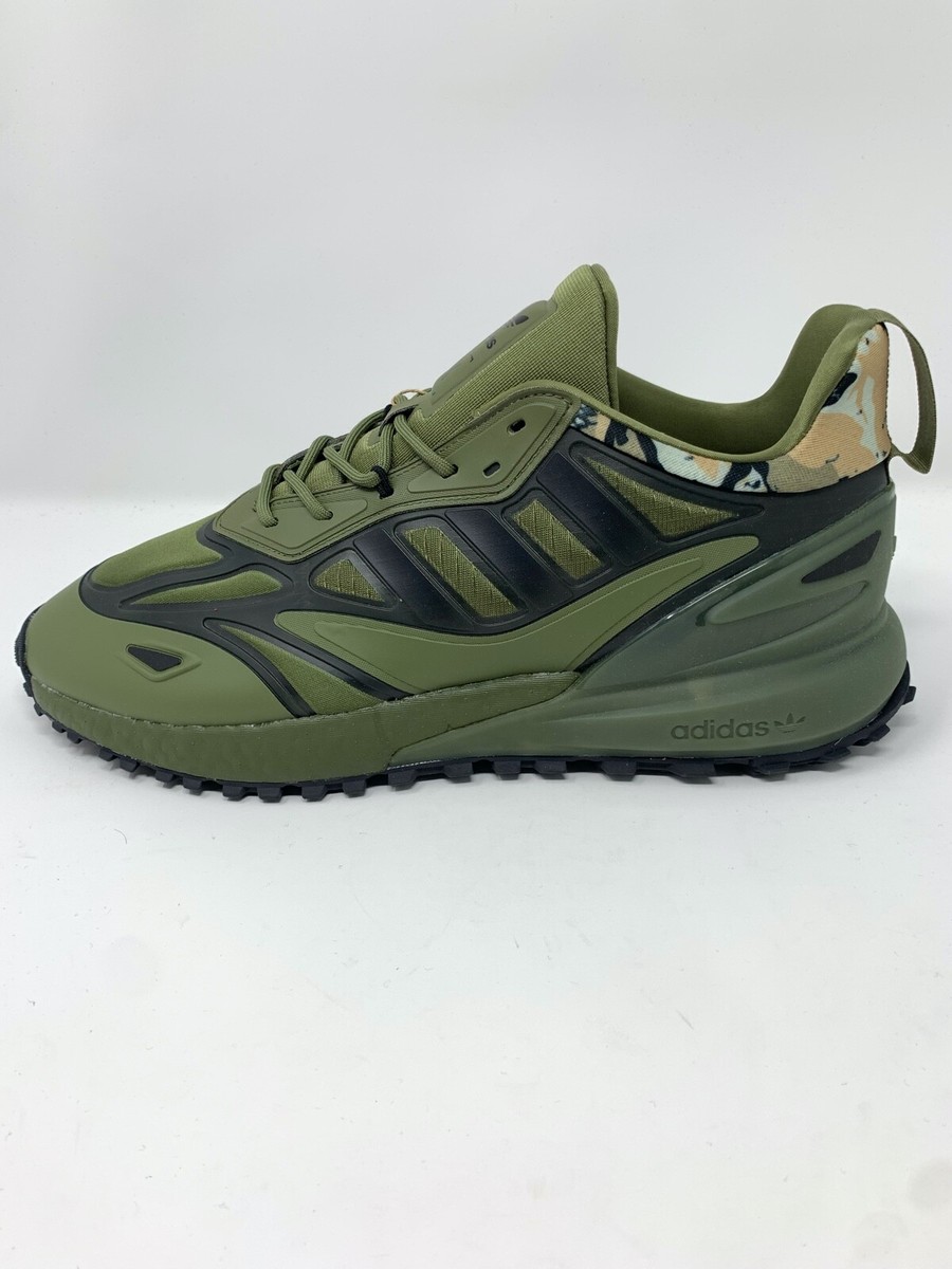 Adidas ZX 2K Boost 2.0 Trail Shoes Green Military Camo Shoes Adidas ZX 2K Boost 2.0 Trail Shoes Green Military Camo Shoes