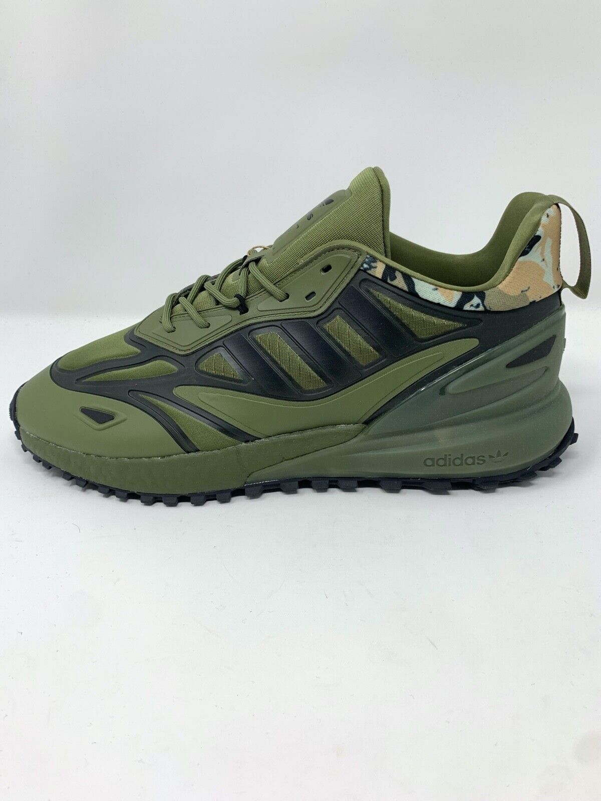 Adidas ZX 2K Boost 2.0 Trail Shoes Green Military Camo Shoes Mens Size  9.5-13