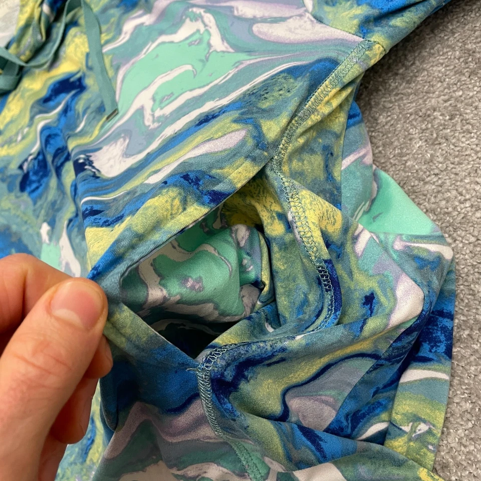 Sudadera con capucha Jones New York acuarela para mujer 1X bloques de colores agujeros para los pulgares Foto 4 de 4