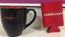 Hotels.com Coffee Mug and Koozie *Free Shipping*