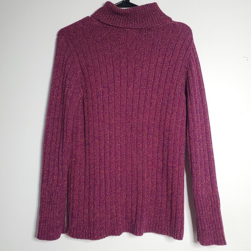 Chico's Turtleneck Knit Sweater Size 0 US 4 Purple Long Sleeve Preppy Casual - Picture 8 of 8