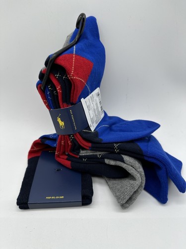 NEW 3 PAIRS RALPH LAUREN POLO MENS COMBED COTTON SOCKS ALL OVER ARGYLE PATTERN - Picture 5 of 5