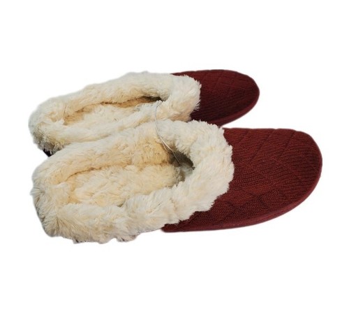 Women’s Dearfoams Sweater Knit Clog Slippers Tibetan Red Size Extra Large 11-12 - Picture 5 of 6