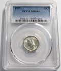 1937 Mercury Silver Dime PGCS MS-66+ Frosted White Strike Great High Grade