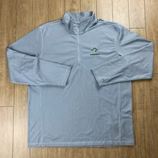 The North Face Tech 1/4 Zip Pullover Men XL Gray Fleece Sweater *LOGO