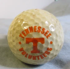 Vtg Bridges "University of Tennessee" GOLF,  Brass Knob Walking Cane/Stick 36"