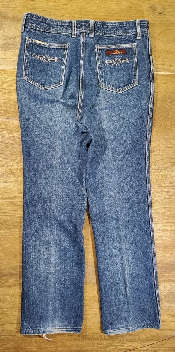 Vintage Jordache Women s Straight Leg Jeans Triple Stitch Hong Kong 34 L Denim