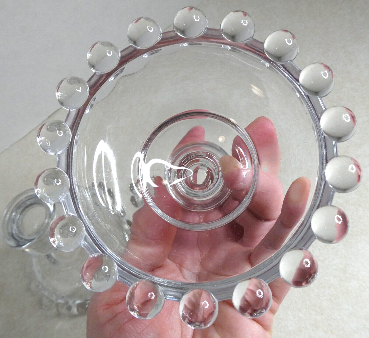 ImperialGlassCompany Candlewick 21点 Pair of Imperial Glass Ohio Candlewick Clear Glass Vintage Candle