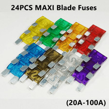 24pcs MAXI Blade Fuse 20A/30A/40A/50A/60A/70A/80A/100A Fuses Kit Set