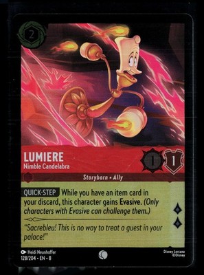 Lumiere - Nimble Candelabra 128/204 Common Reign of Jafar Lorcana Cold Foil NM