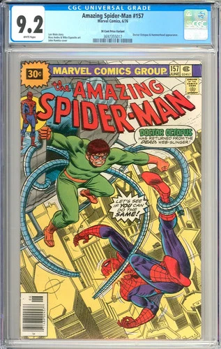 Amazing Spider-Man #157 (30 Cent Price Variant) High Grade Marvel 1976 CGC 9.2