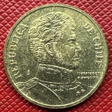 Chile 2010-So 10 Pesos. Bernardo O’Higgins. Without Signature. KM# 228.2