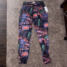Joggers Fresh Prints Of Bel Air Hotel California Neon Size Small NWT (MSRP $62)
