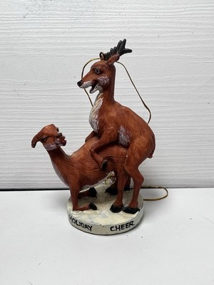 Vintage Holiday Cheer Dancing Deer Ornament