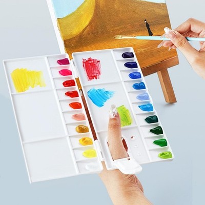 2-4er Pack 25 Raster Aquarell Palette Bastler Profi Flip Faltbar Farbe