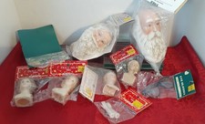 Vintage Premier Porcelain Santa Clause Head and Hands and Other Doll Heads, etc