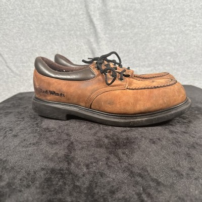 Mens Red Wing Sz 10?Brown Leather Toe Oxford steel toe ANSI Z41
