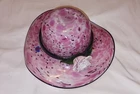 murano style hand blown glass hat