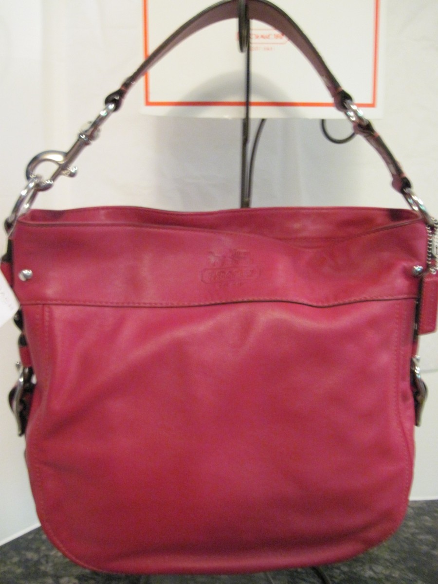 Coach red leather bag nickel hardware NWT MRSP $498.00 Large