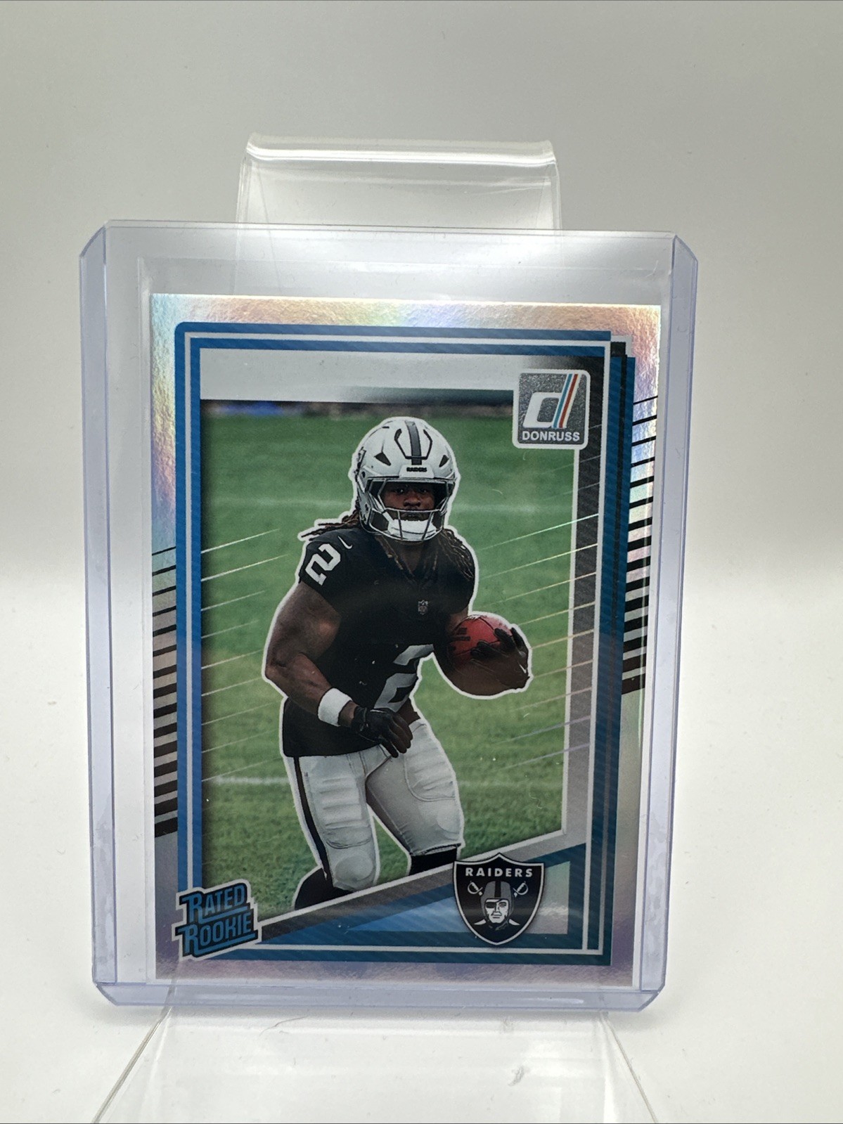 2025 ASHTON JEANTY Panini Donruss Rated Rookie Silver No Name Variation #305 SP
