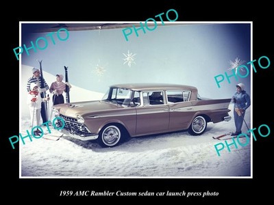 1959 Amc Rambler Custom Sedan Car Press Photo Old Large Historic Photo