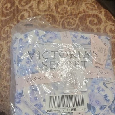 Victoria's Secret XXL Long Sleeve, Classy  Floral Rose Blue Pajama Set for Women