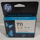 New Genuine HP 711 CZ132A  Yellow Ink Cartridge Exp 02/2027
