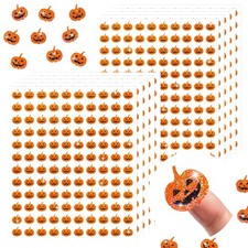 1200Pcs Halloween Mini Laser Stickers Orange Pumpkin Self-Adhesive Stickers Spar