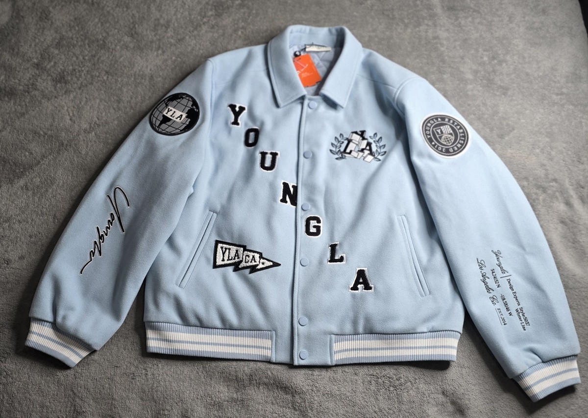 NWT Young LA Varsity Jacket Ace Of Spades Letterman Mens 2XL Baby