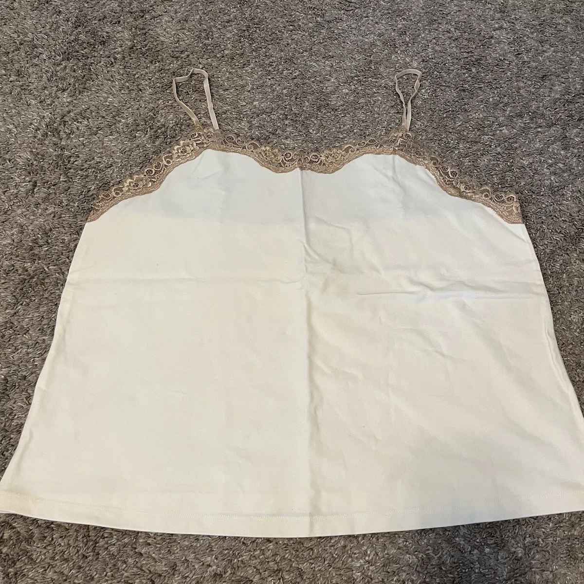 Débardeur (tank Top) Venezia - Taille 26/28 (Grandes Tailles) - Coton/ Polyester - Beige Uni - Neuf Avec étiquettes
