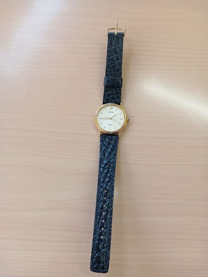 Mens Dolce Gold Seiko 5E31-6D60 Quartz Authentic Working Watch - vintagewatches.pk