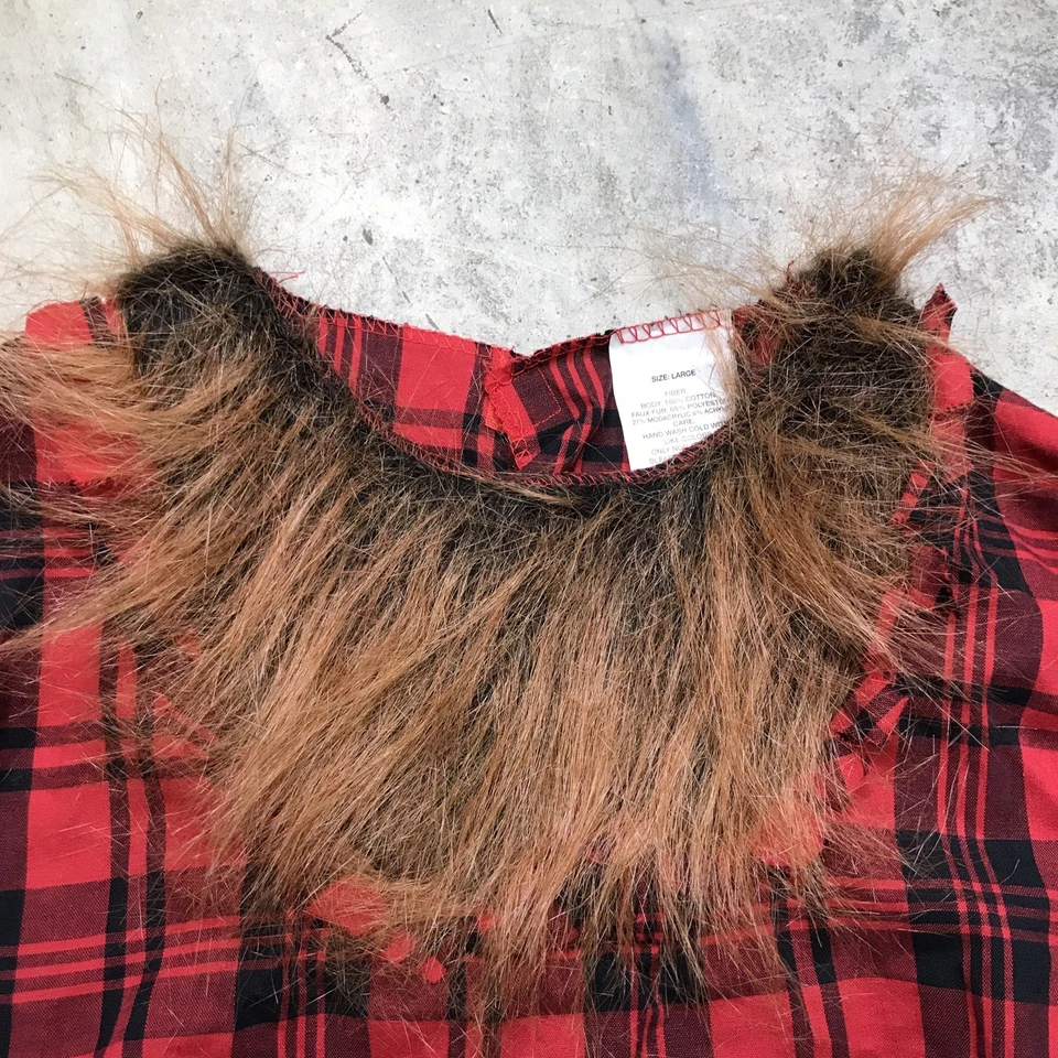Target Werewolf Halloween Costume Shirt Only - Size Youth Large - Faux Fur Chest - Image 2 of 4
