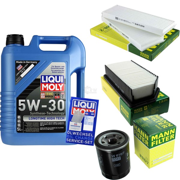 Inspektionskit Filter Liqui Moly ÖL 5L 5W-30 FüR Hyundai I20 Pb Pbt 1.2-image