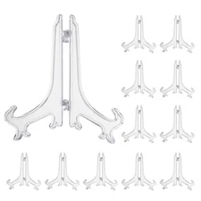 12 Set 6" Acrylic Plate Stands for Display Stand Plate Holder Transparent