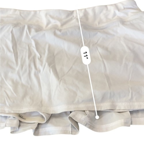 Lululemon PACE SETTER White Tennis Skort with Ruffle Hem Size 10 - Picture 5 of 7