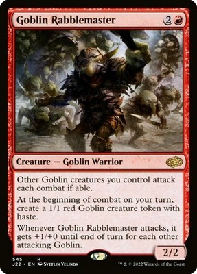 X 1 Goblin Rabblemaster NM-M J22 545 MTG Magic the Gathering