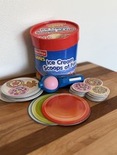 VINTAGE Fisher Price Games Ice Cream Scoops of Fun 2000 Missing 1 sundae 1 plate