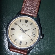 Orologio da polso Technos vintage Technomatic, revisionato di recente, funzionante.