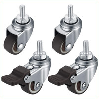 Lenkrollen 25Mm M6 4 Stk Mit Bremse 360° Drehbar Leise Rutschfest FüR MöBel