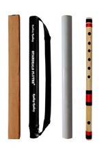 Bamboo Bansuri Flute C Sharp 6 Hole 17 Inch Professional with Carry Bag