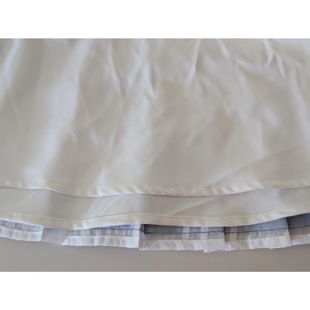NWT Anthropologie Mare Mare Lynden Pleated Tennis Skirt Small White Blue