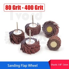 80-400 Grit Sanding Flap Wheel 3mm Shank Abrasive Discs For Dremel Rotary Tools