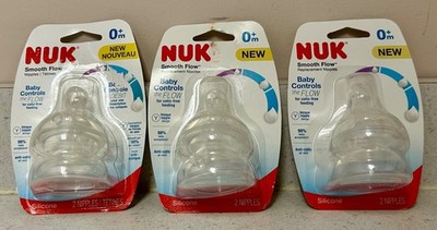 Nuk Orthodontic Silicone Nipples 0+ Months Smooth Flow 6 nipples Anti-Colic