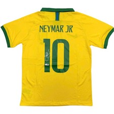 Autographed/Signed Neymar Jr. Brazil Soccer Futbol Jersey Beckett BAS COA