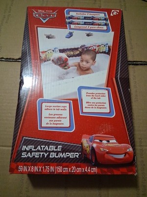 New Sealed Disney Pixar Cars Inflatable Safety Bumpers For Bathtub Ages 2+