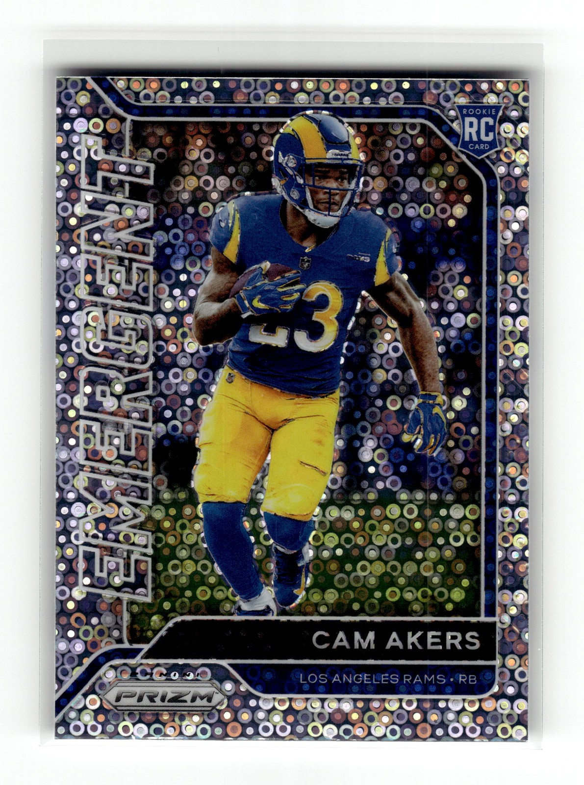 Cam Akers 2020 Panini Prizm #6 Los Angeles Rams Emergent Prizms No Huddle RC