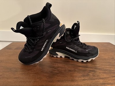 Merrell Women Moab Speed 2 Mid GORE-TEX  Shoes Size 6 Black White