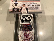 WILLIAM BYRON AUTOGRAPHED 2022 LIBERTY UNIVERSITY ATLANTA WIN DIECAST  CARD
