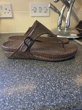 Fitflop Lulu Animal Print Fitflops Size 8 UK Excellent Condition