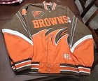Shark tooth Cleveland Browns Jacket Quilt Lining 2XL Vintage — photo 2